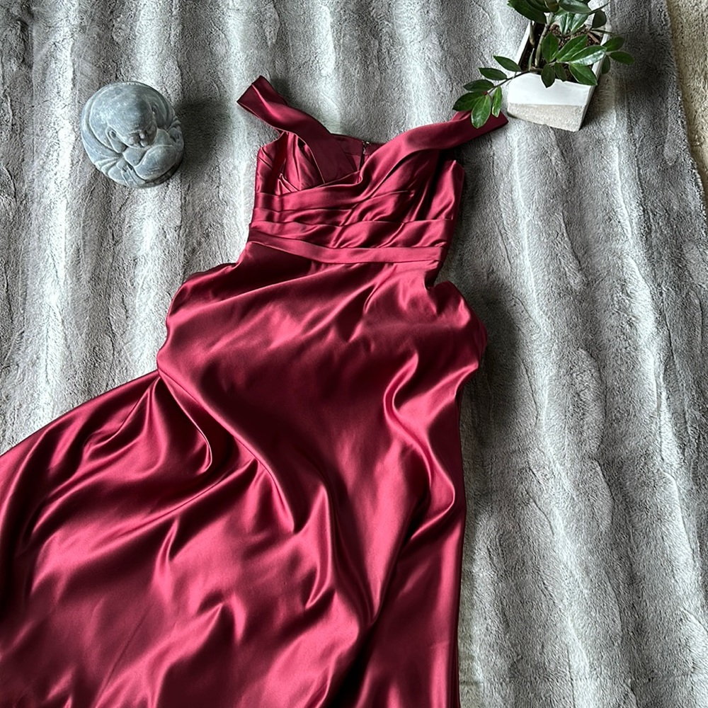 Bill Levkoff Burgundy Ballgown